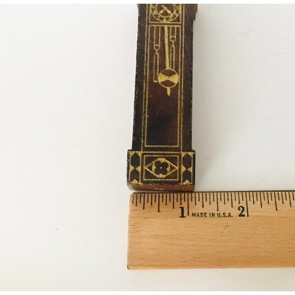Vintage Strombecker Miniature Dollhouse Grandfather Clock Wooden Furniture Decor - Picture 6 of 6